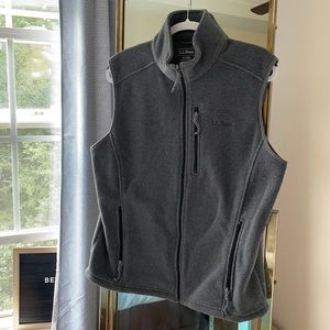 Like New Fleece, LL Bean, Light Gray Thermal Vest